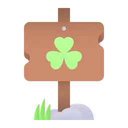 Free Clover Sign Board  Icon
