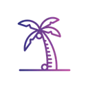 Free Coconut Tree Beach Icon