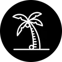 Free Coconut Tree Beach Icon