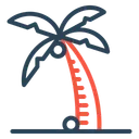 Free Coconut Tree Beach Icon