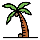 Free Coconut Tree Beach Icon