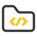 Free Coding Folder  Symbol