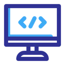 Free Coding Computer Monitor Icon