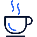 Free Coffee Blue Black Lineal Icon