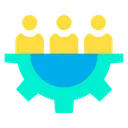 Free Cogwheel People Group Icon