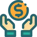 Free Coin Business Hand Icon