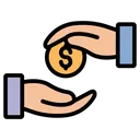 Free Coin Pay Man Fingers Icon