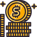 Free Coin Stacks  Icon