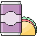 Free Cold Drink With Sandwich Icon