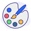 Free Colour Pallet Painting Artist Icon