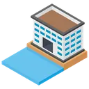 Free Commercial Building Arcade Market House Icon