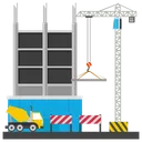 Free Scaffolding Building Repair Commercial Construction Icon