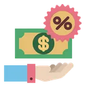 Free Commission Percentage Money Icon