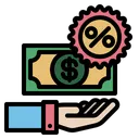 Free Commission Percentage Money Icon