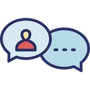 Free Communication Discussing Speech Bubble Icon