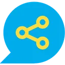 Free Compartir Chat Compartir Compartir Mensajes Icono