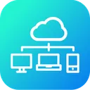 Free Compartir Nube Red Icono