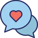 Free Compassion Heart Sign Love Chat Icon