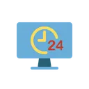 Free 24 Horas Comercio Eletronico Ícone