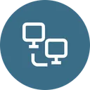 Free Computer Oneway Connection Icon