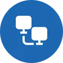 Free Computer Oneway Connection Icon