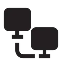 Free Computer Oneway Connection Icon