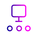 Free Computer Oneway Connection Icon