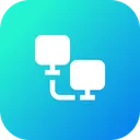 Free Computer Oneway Connection Icon