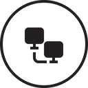 Free Computer Oneway Connection Icon