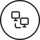 Free Computer Oneway Connection Icon