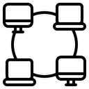 Free Computernetzwerk  Symbol