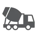 Free Concrete Mixer Cement Truck Vehicle Construction Icon