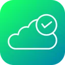 Free En Linea Nube Datos Icono