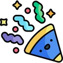 Free Confetti New Year Party Icon