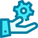 Free Configuration Gear Hand Icon