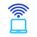 Free Laptop Wireless Signal Icon