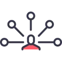 Free Connection Man Node Icon