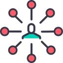 Free Connection Man Node Icon