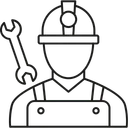 Free Construction Worker Building Construction House Construction Icon