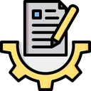 Free Content Management Gear Paper Icon
