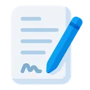 Free Contract Agreement Document Icon