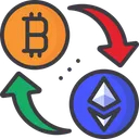 Free Bitcoin Para Etherium Trocar Moeda Trocar Criptomoeda Ícone
