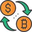 Free Cambio Valuta Scambio Criptovaluta Bitcoin Icon