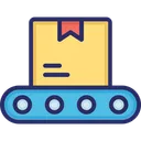 Free Conveyor Belt Logistics Package Icon