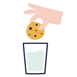 Free Cookies and milk  Icon