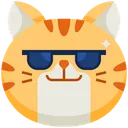 Free Cool Emoticon Cat Icon