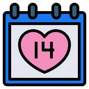 Free Corazon Amor Calendario Icon