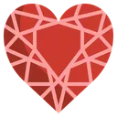 Free Corazón de diamante  Icono