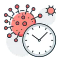 Free Corona Virus Clock Watch Icon