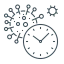 Free Corona Virus Covid Clock Icon